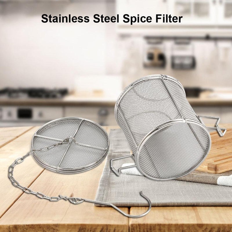 Sanpyl Spice Filter, Stainless Steel Wire Mesh Design Tea Strainer Soup Seasonings Seperation Basket Filter for Home Kitchen - Image 2